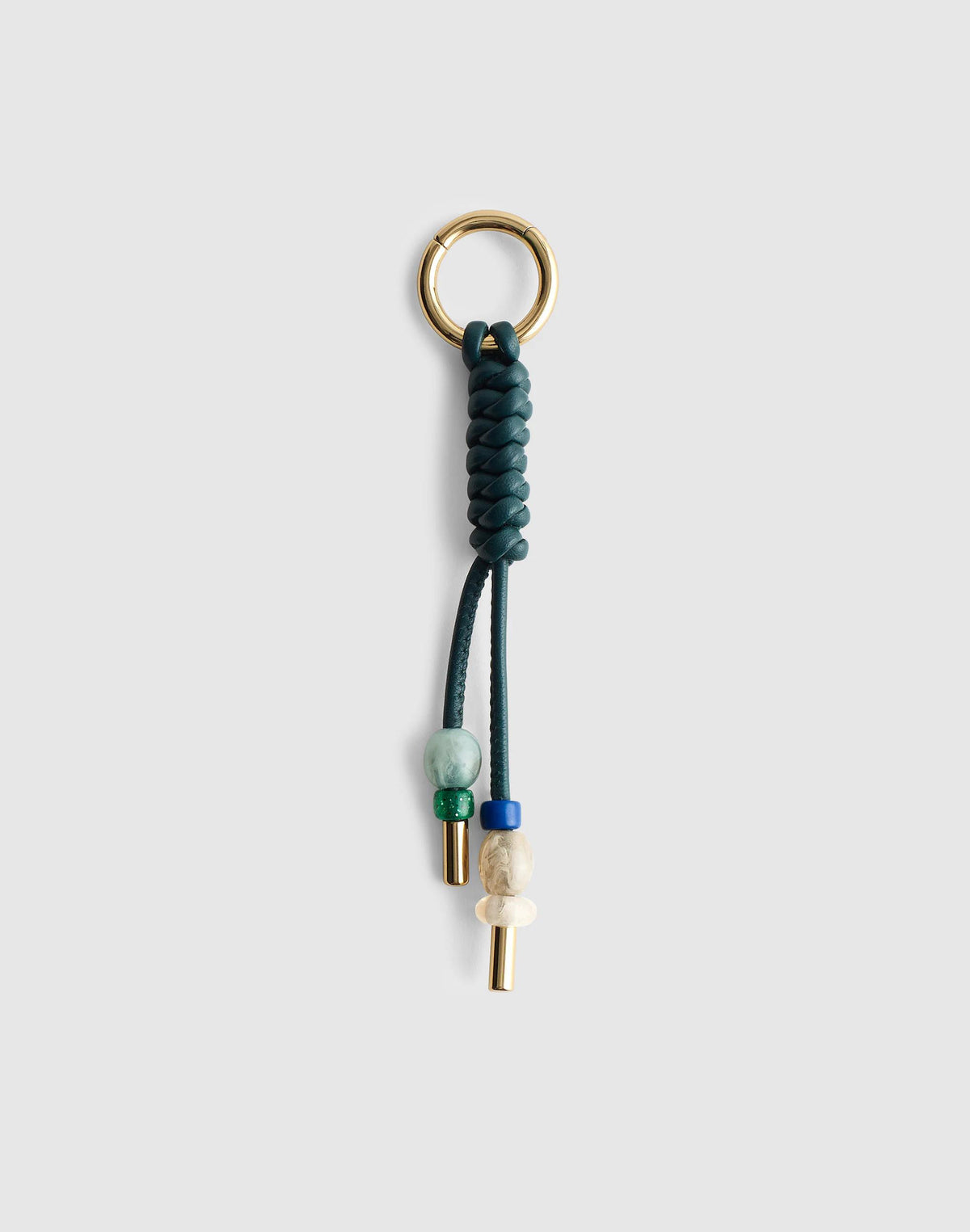 Braided Leather Bag Charm