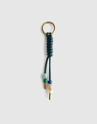 Braided Leather Bag Charm