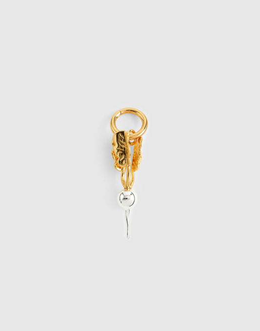Mixed-Metal Radish Charm