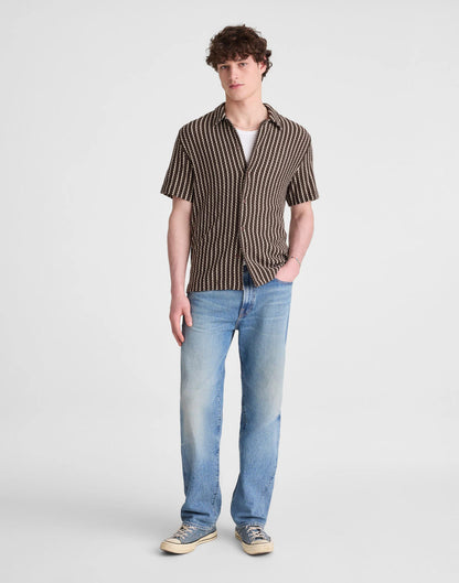 Textured-Knit Short-Sleeve Shirt