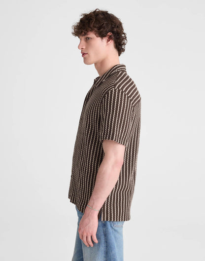Textured-Knit Short-Sleeve Shirt