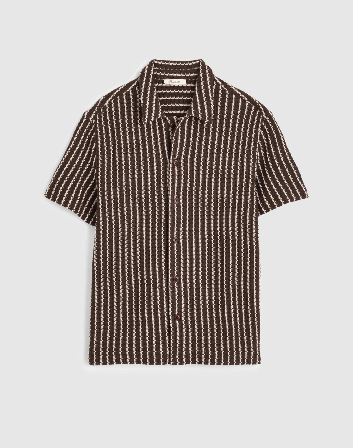Textured-Knit Short-Sleeve Shirt