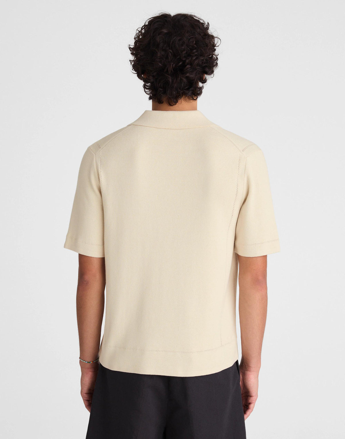 Knit Short-Sleeve Boxy Shirt