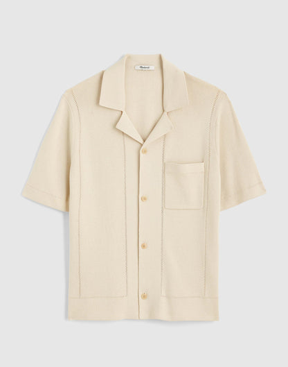 Knit Short-Sleeve Boxy Shirt