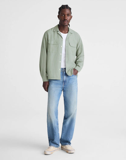 The Long-Sleeve Camp Shirt in Archive Linen Blend