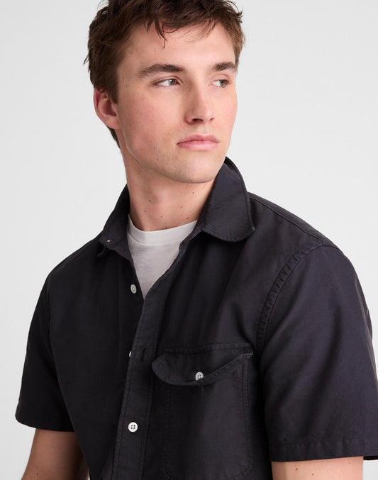 Short-Sleeve Single-Pocket Shirt in Allday Oxford