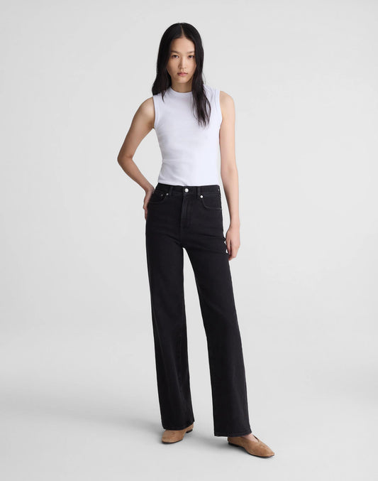The Wide-Leg Jean in Super Stretch Denim