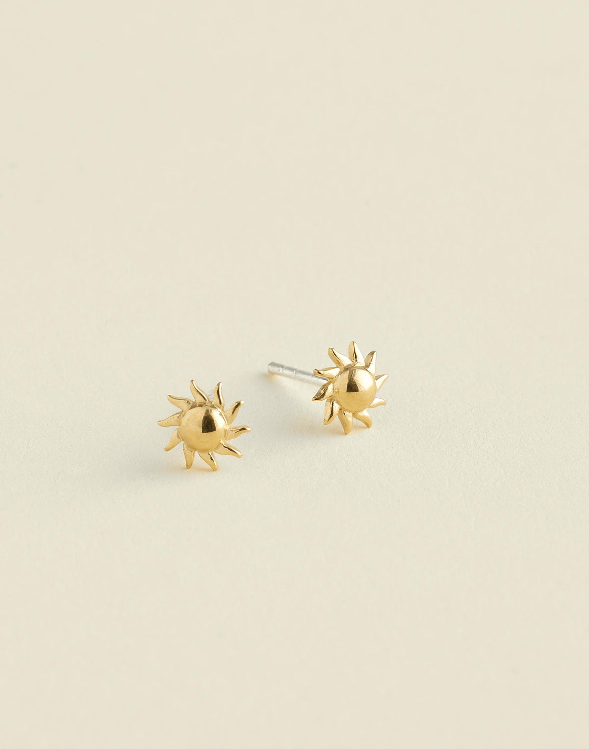 Demi-Fine Sun Stud Earrings