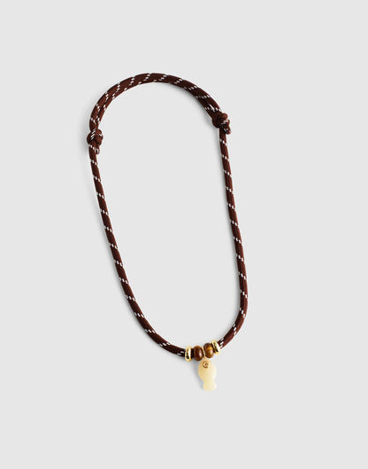 Semiprecious Paracord Charm Necklace
