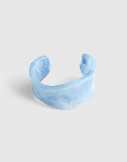 Resin Sculptural Wide Cuff Bracelet