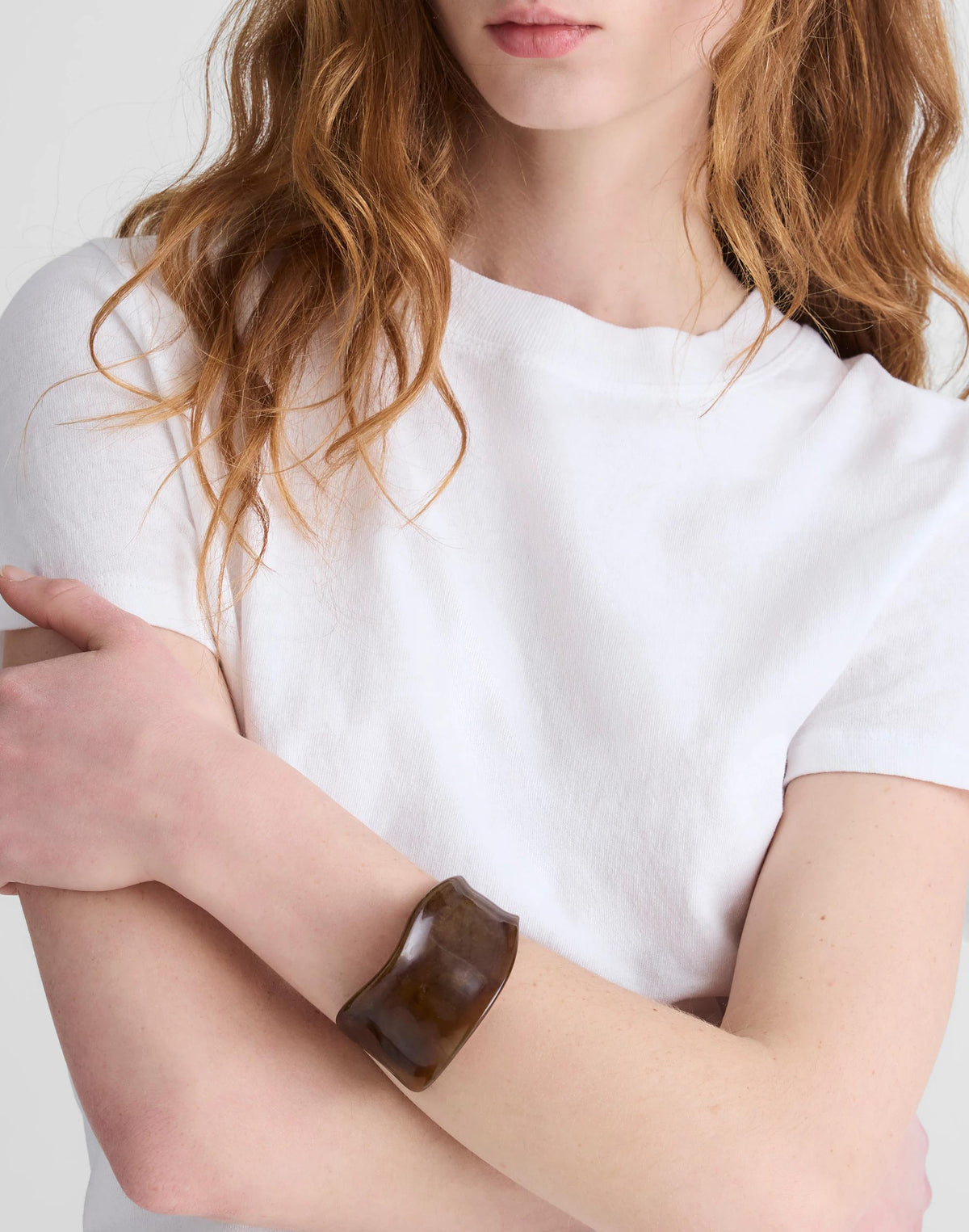 Resin Sculptural Wide Cuff Bracelet